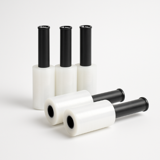 5 Bobinas Filme Stretch 100x25 com aplicador giratório