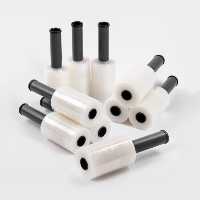 10 Bobinas Filme Stretch 100x25 com aplicador giratório